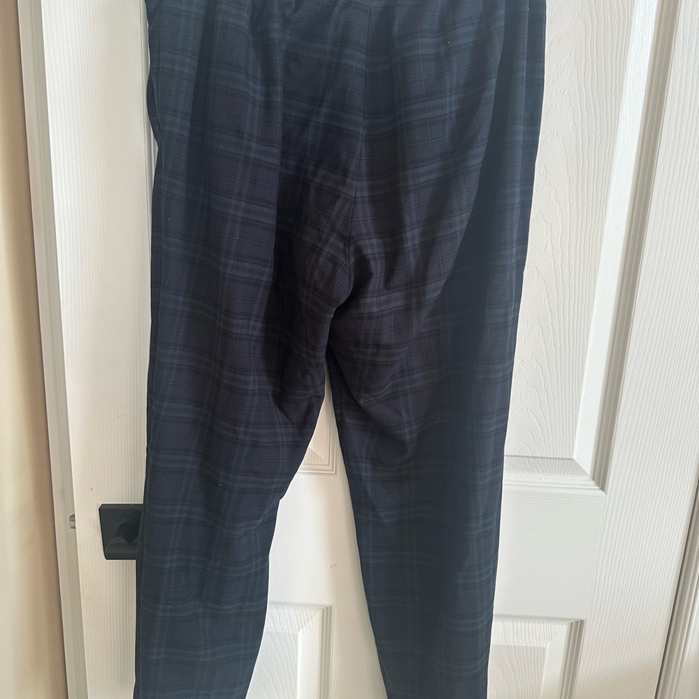Babaton Blue Plaid Trousers